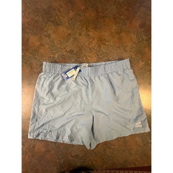 Adidas‎ Mens Swim Shorts 2XL Clear Blue With Pockets & Elastic Waist - Picture 1 of 8